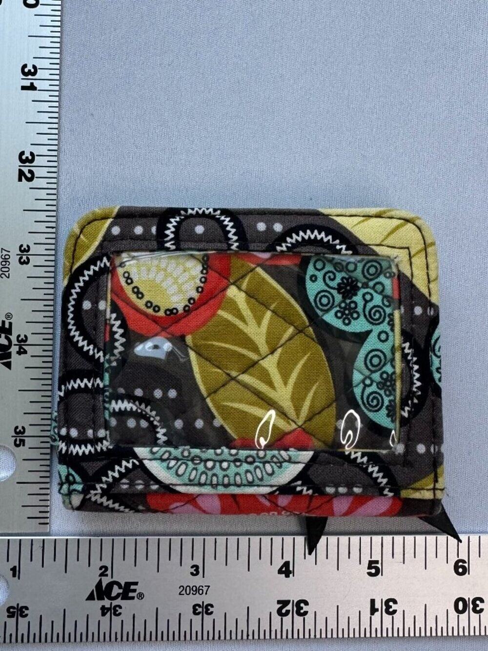 Vera Bradley Key Ring Qallet Brown Floral